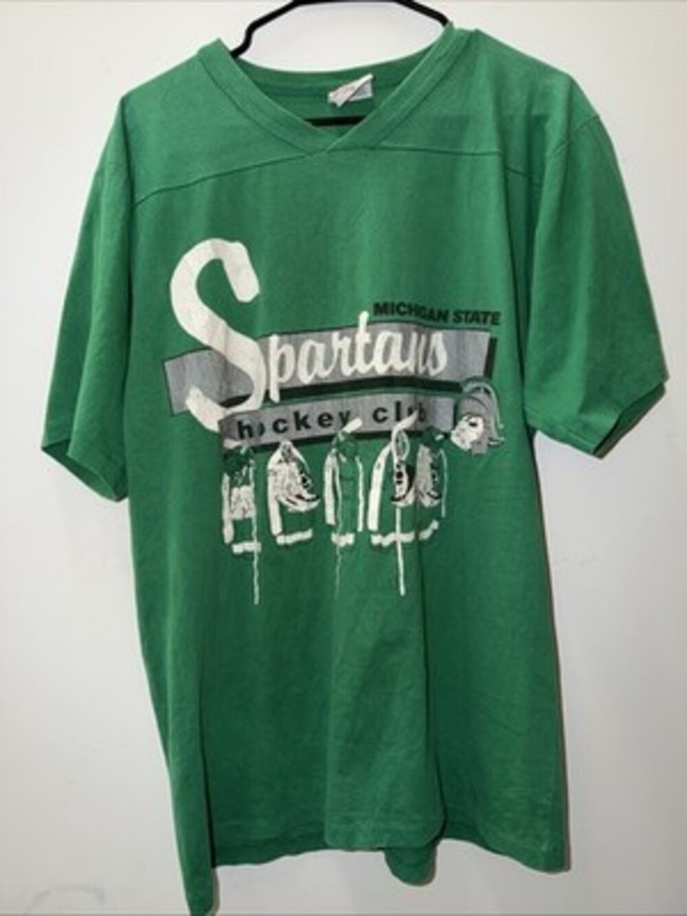 Vinatage SPA Michigan State Spartan Hockey Club MSU Shirt M